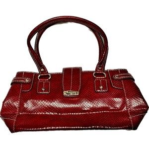 Liz Claiborne Red PVC Hand Shoulder Bag